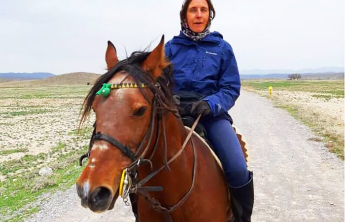 German Tourist - Horse Back Riding in Iran - In the time of Corona virus