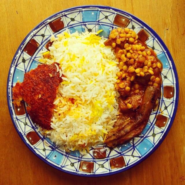 Gheymeh Badenjan - Gheymeh with eggplant - Iranian dish
